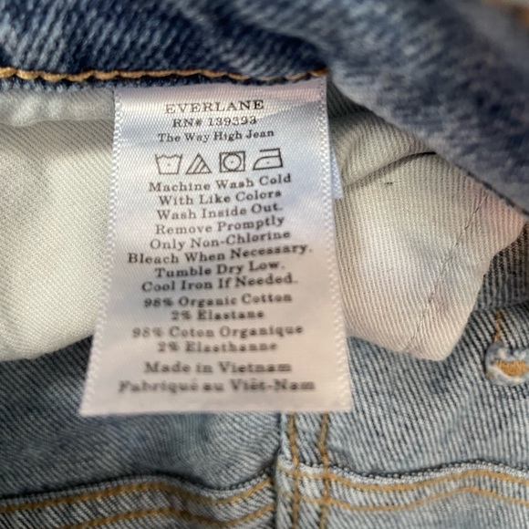 Everlane Long Length The Way High Jean in Distressed Wash in Long inseam - Picture 12 of 12
